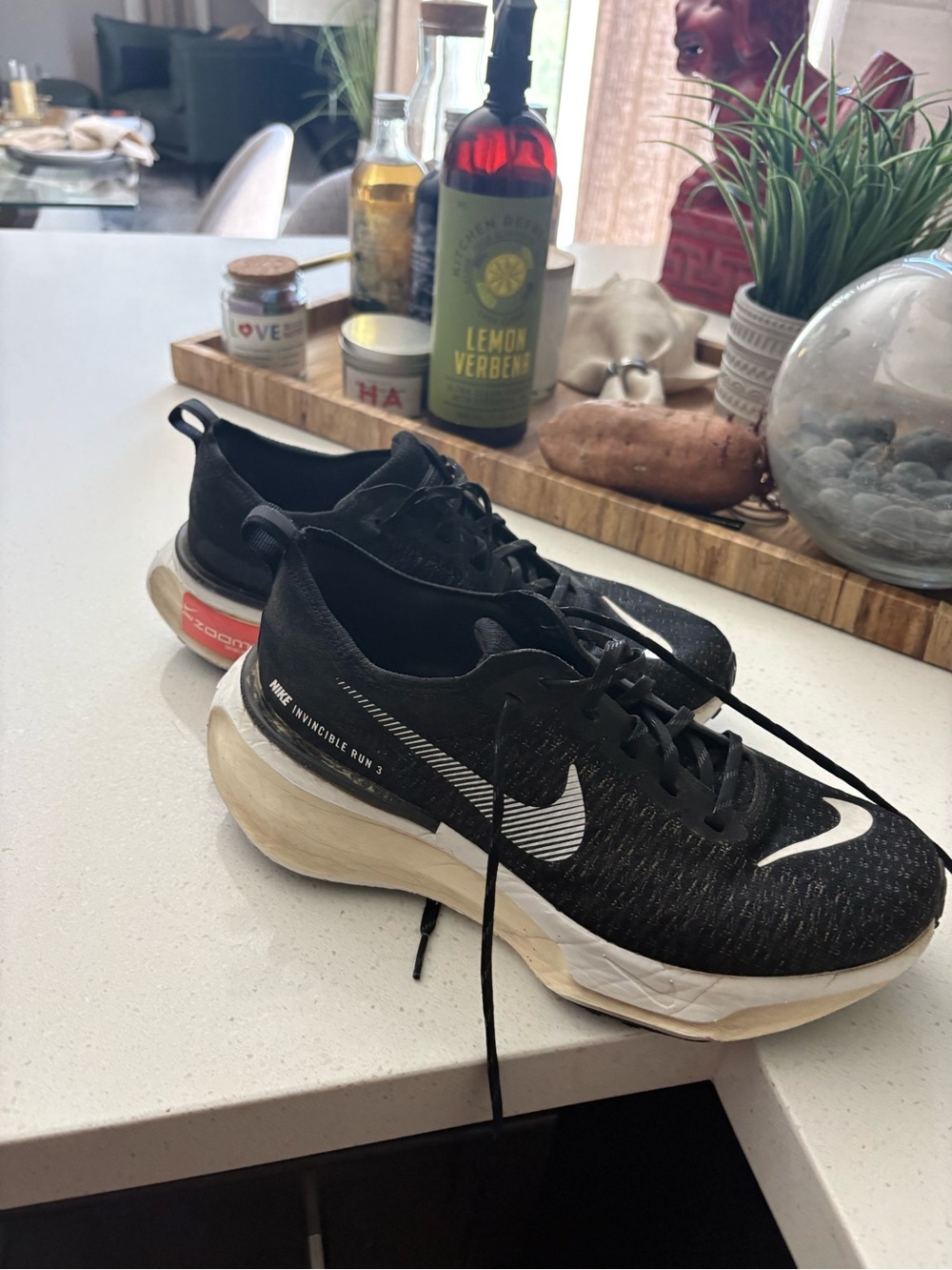 Nike Invincible Run 3 Black and White Men's Running Shoes